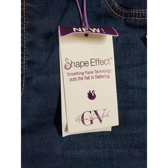 Gloria Vanderbilt Jeans Size 16 W Womens Blue Pants Stretch Pull on Capri NWT - Picture 4 of 16